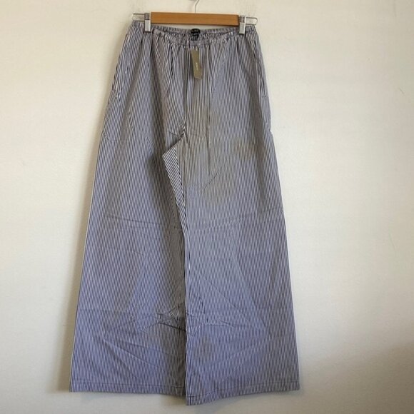 J Crew Womens Cosmo pant in oxford stripe Small Navy Stripe - Picture 1 of 7